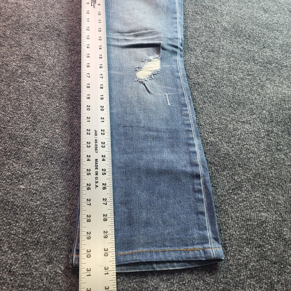 London Jean Womens Jeans Blue Flare Distressed Ripped Denim Size 6 - Picture 12 of 13
